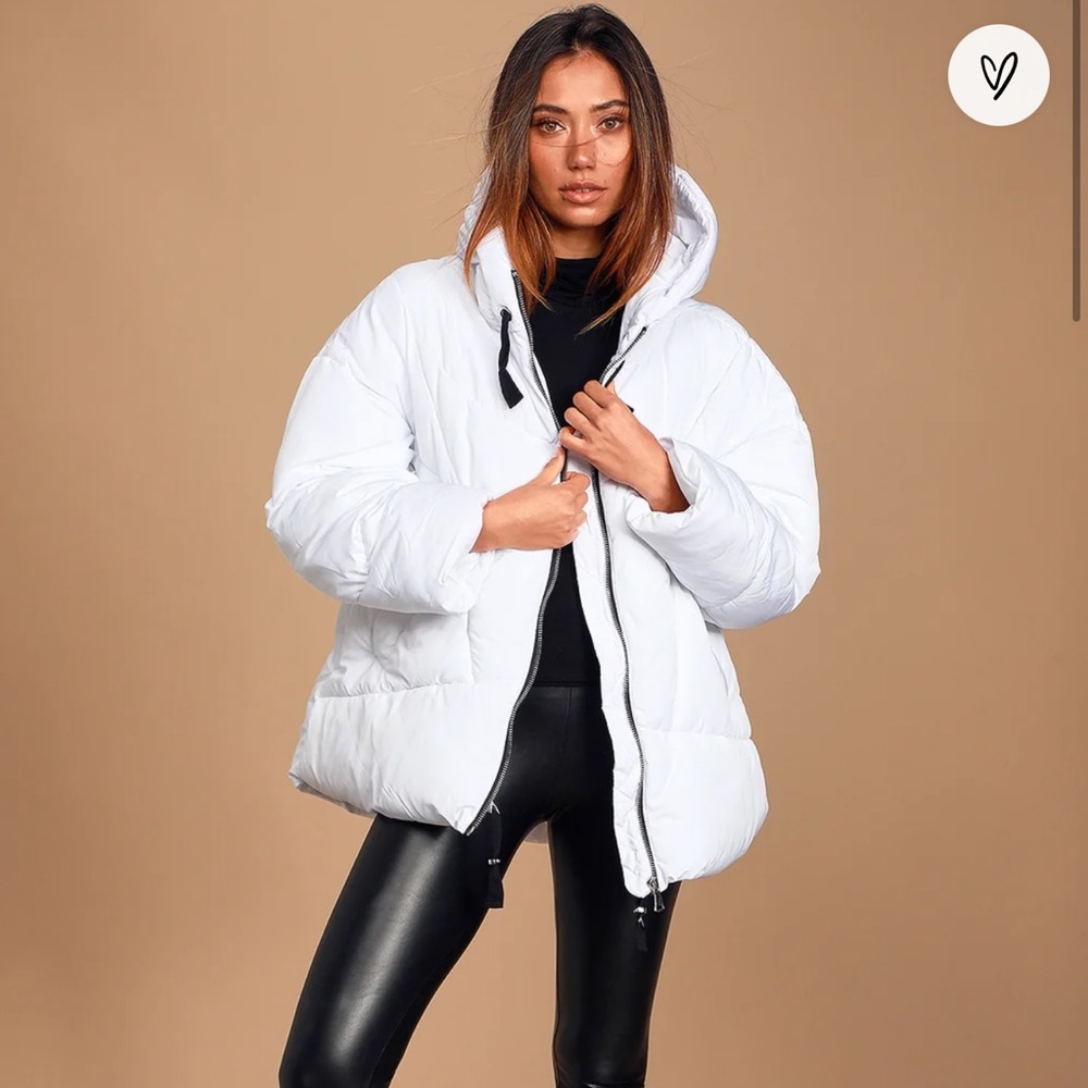 Free People Hailey Puffer in White